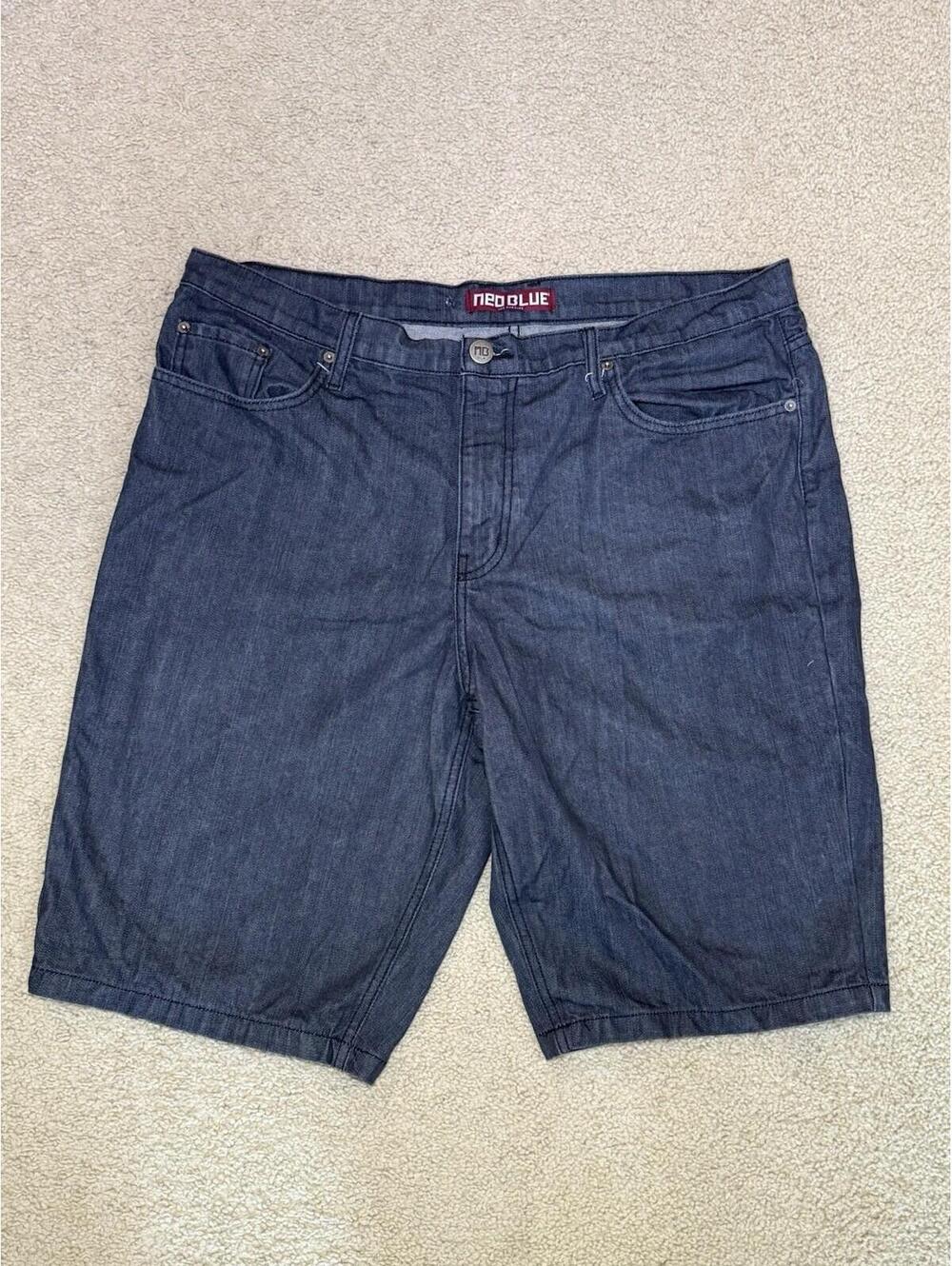 Neo Blue Denim Shorts Men’s Size 40 Dark Wash Jean Shorts